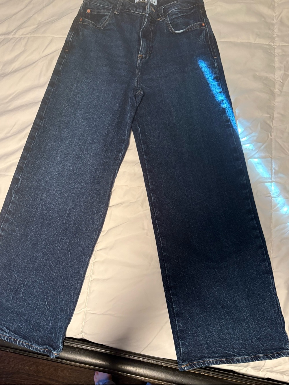 Zara High Rise Straight Cropped Jenas Size 2